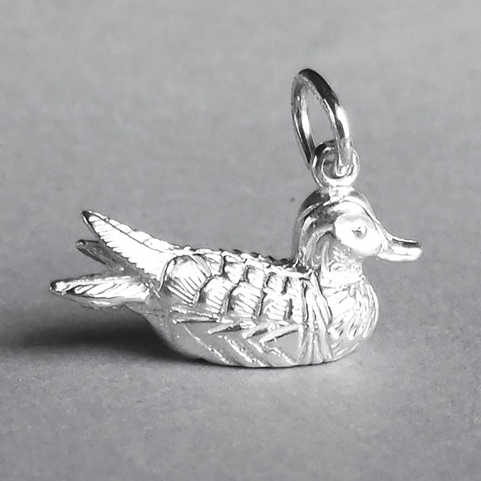 Sterling Silver Charm Duck .925 Water Bird Pendant Etsy UK