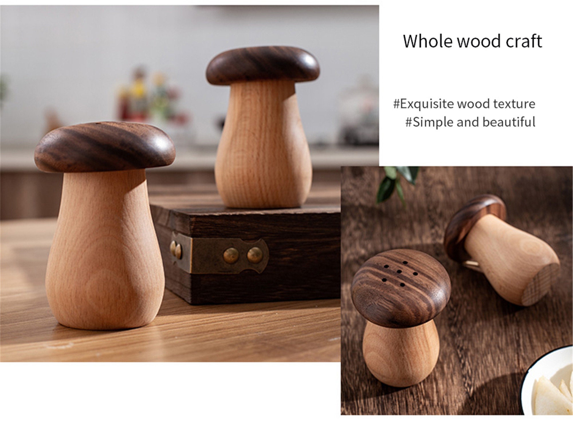 Solid wood toothpick holder toothpick box black walnut wooden Etsy