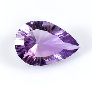 Awesome Quality Natural Purple Amethyst Pear Shape Faceted Concave Cut Loose Gemstone For Making Jewelry Healing Quartz 5.50 Cts 10.5x15 mm