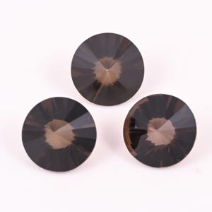 Einzigartige Qualität Natürliche Rauchquarz Runde Form 3 Stück Facettierte Konkav Schnitt Lose Edelstein für die Herstellung von Schmuck Healing Smoky 17,85 Ct 12X12X10