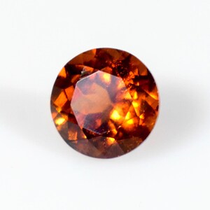 Amazing Quality Natural Hessonite Garnet Round Shape Faceted Cut Loose Gemstone For Making Jewelry Healing Garnet 1.75 Cts Size 7X7 mm GT-27