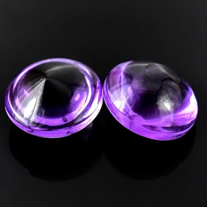 Elegant Quality Natural Purple Amethyst Round Shape Faceted Snow Cone Cut Loose Gemstone 1 Pair For Making Jewelry Healing 12.90 Ct 12x12 mm