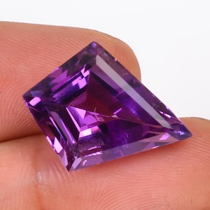 AAA Quality Natural Purple Amethyst Sheild Shape Faceted Cut Loose Gemstone For Making Jewelry Healing Quartz 12.00 Ct 21X16X10 mm MG-396