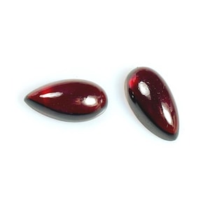 Exclusive Quality Natural Mozambique Garnet Pear Shape Cabochons Pair,Loose Gemstone For Making Jewelry Healing Garnet 5.70 Cts Size 12X6 mm