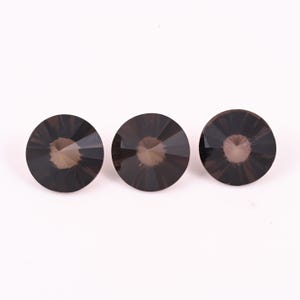 Wunderbare Qualität Natürliche Rauchquarz Runde Form 3 Stück Facettierte Konkave Schnitt Lose Edelstein für die Herstellung von Schmuck Healing 13,85 Ct 10 und 11 mm