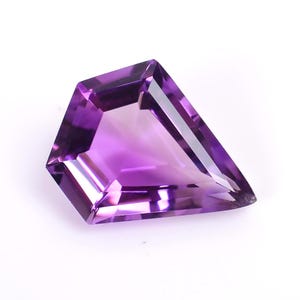 AAA Quality Natural Purple Amethyst Sheild Shape Faceted Cut Loose Gemstone For Making Jewelry Healing Quartz 11.00 Ct 20X17X8 mm MG-391