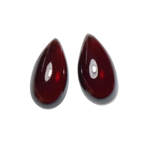 Elegant AAA Quality Natural Mozambique Garnet Pear Shape Cabochons Pair Loose Gemstone For Making Jewelry Healing Garnet 5 Ct Size 11.5X6 mm