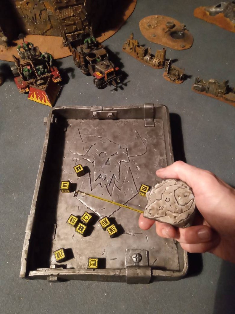 GOFF Ork dice tray admin box warhammer 40k horned Etsy