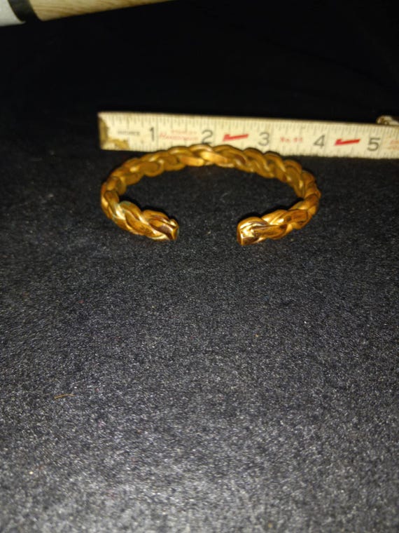 Solid Copper Braided Cuff Bracelet Unbranded, Cla… - image 2
