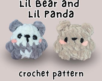 Crochet Lil Bear Panda Pattern Quick Easy Small