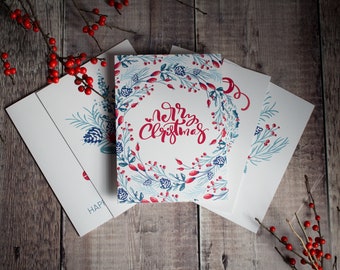 Holiday Card Set of 10 | 5x7' (A7) Holiday Cards | Holiday Cards| Eco-Friendly Card Set| Holiday Card Pack | Christmas Card Set