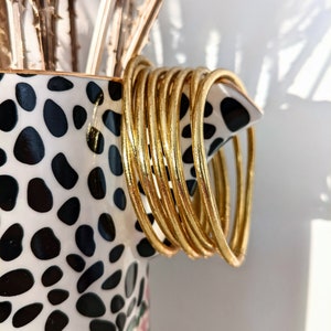 Buddhist bangle bracelet - thin (weekly style) - light gold