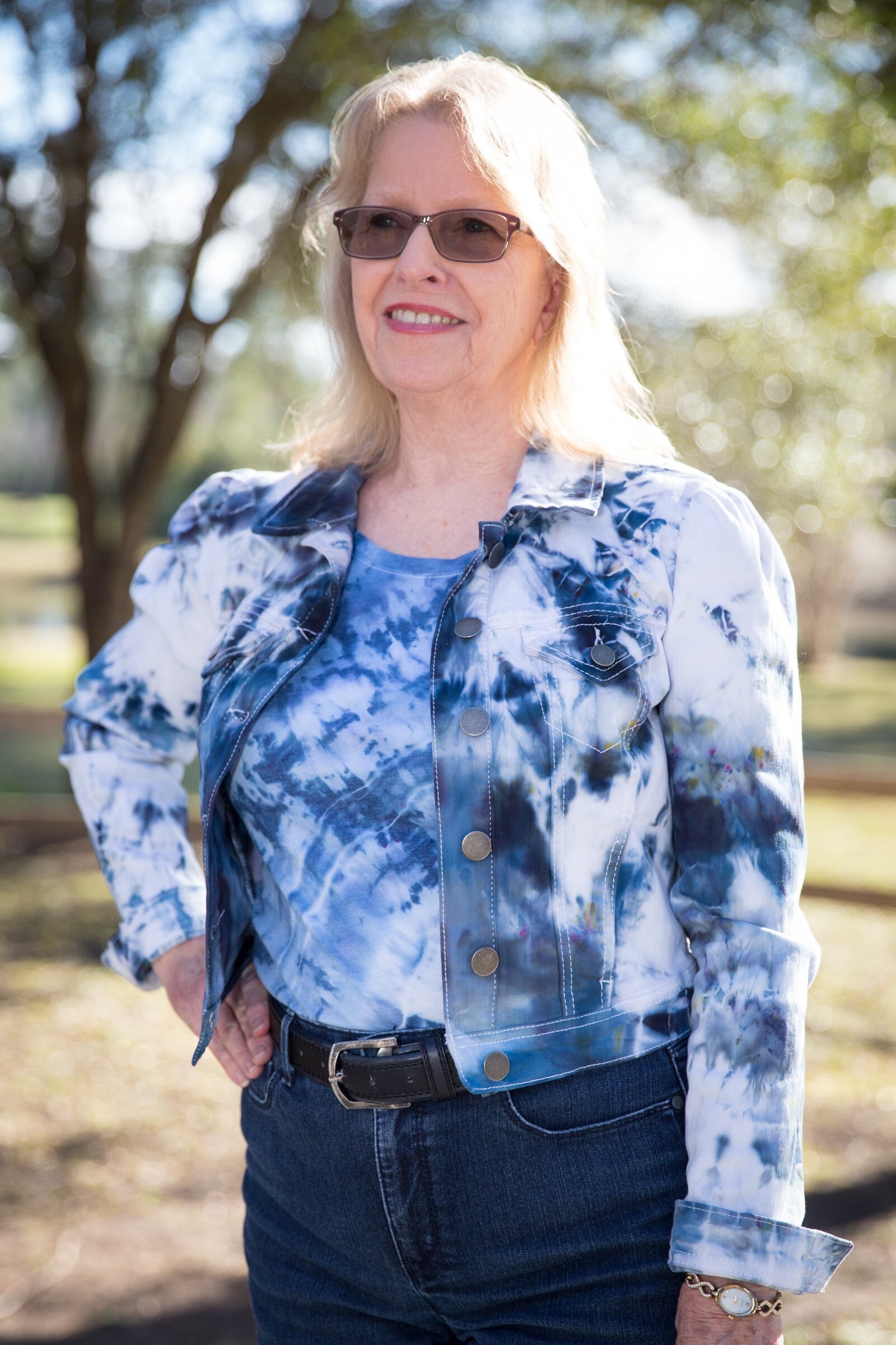 tie dye denim jacket