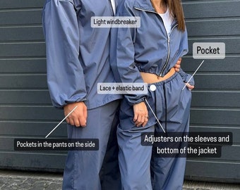 Amazon.com: Floette Men Retro Windbreaker Track Suit Track