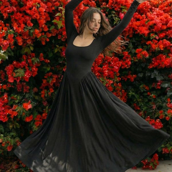 Boho cotton maxi dress long sleeve, renaissance inspired corset style dress, feminine wedding guest and occasion dress