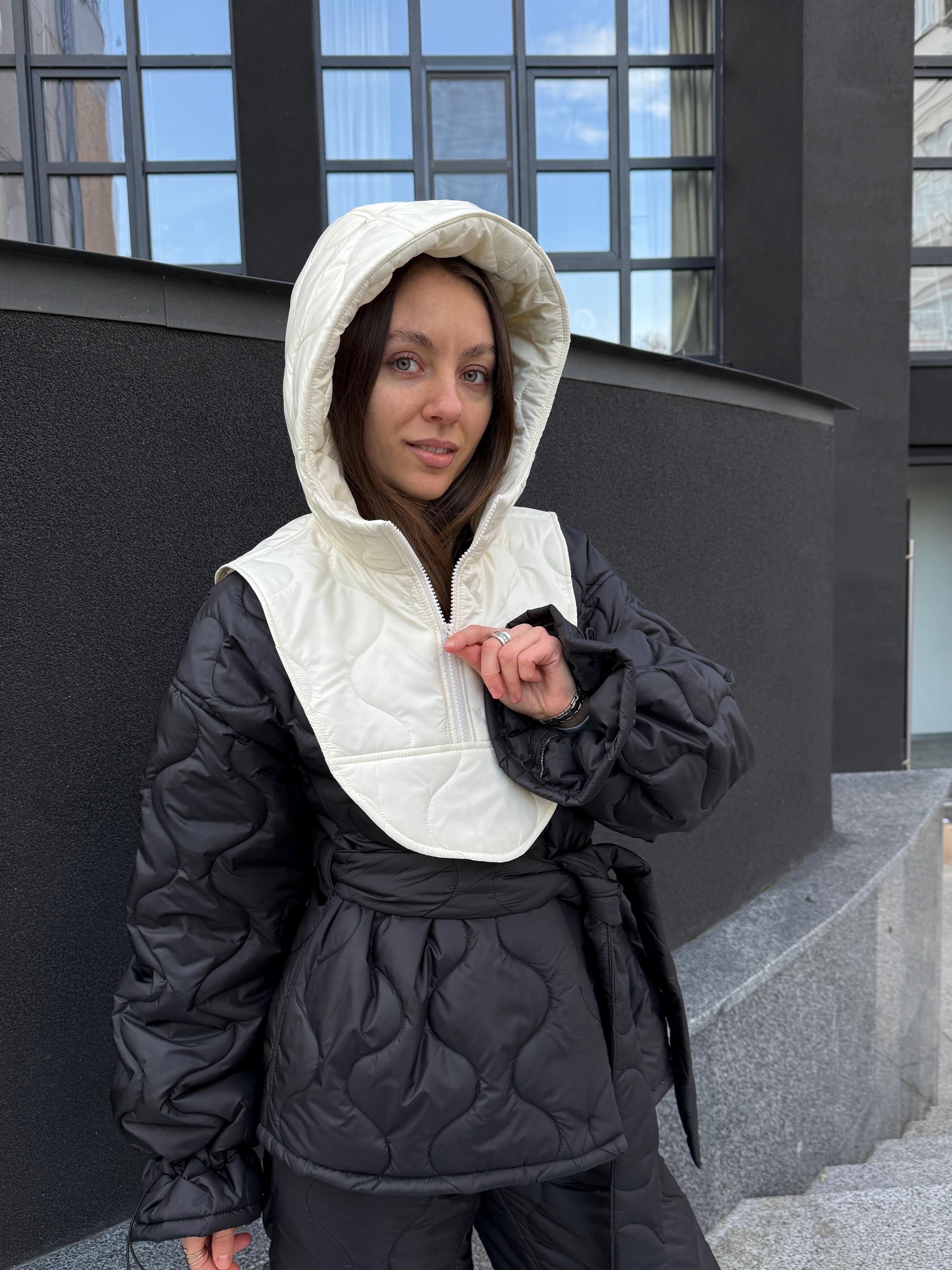 Manteau Noir Femme Liz Claiborne Avec Capuche Amovible Taille S - Occasion Très Bon état, Polyester