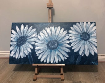 Pintura original de flores de Gerbera