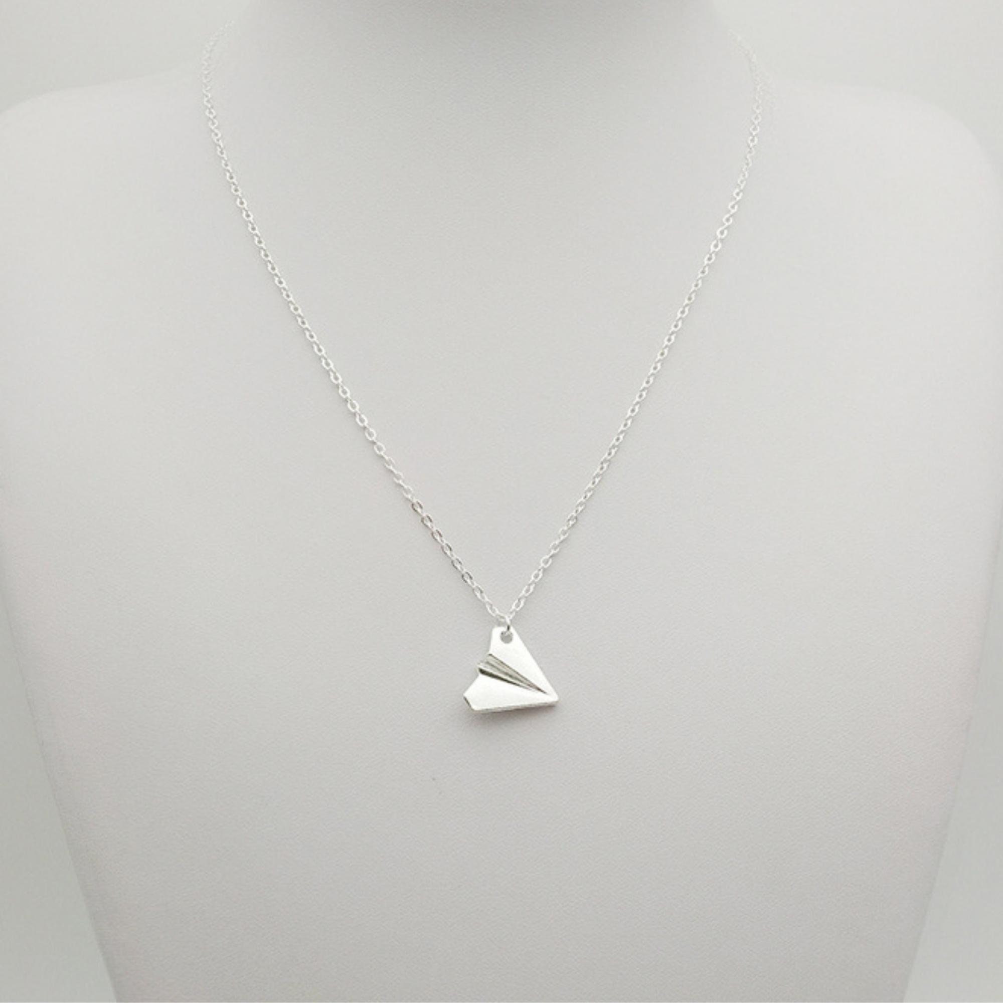 Silver Paper Airplane Charm Necklace Harry Styles Inspired - Etsy