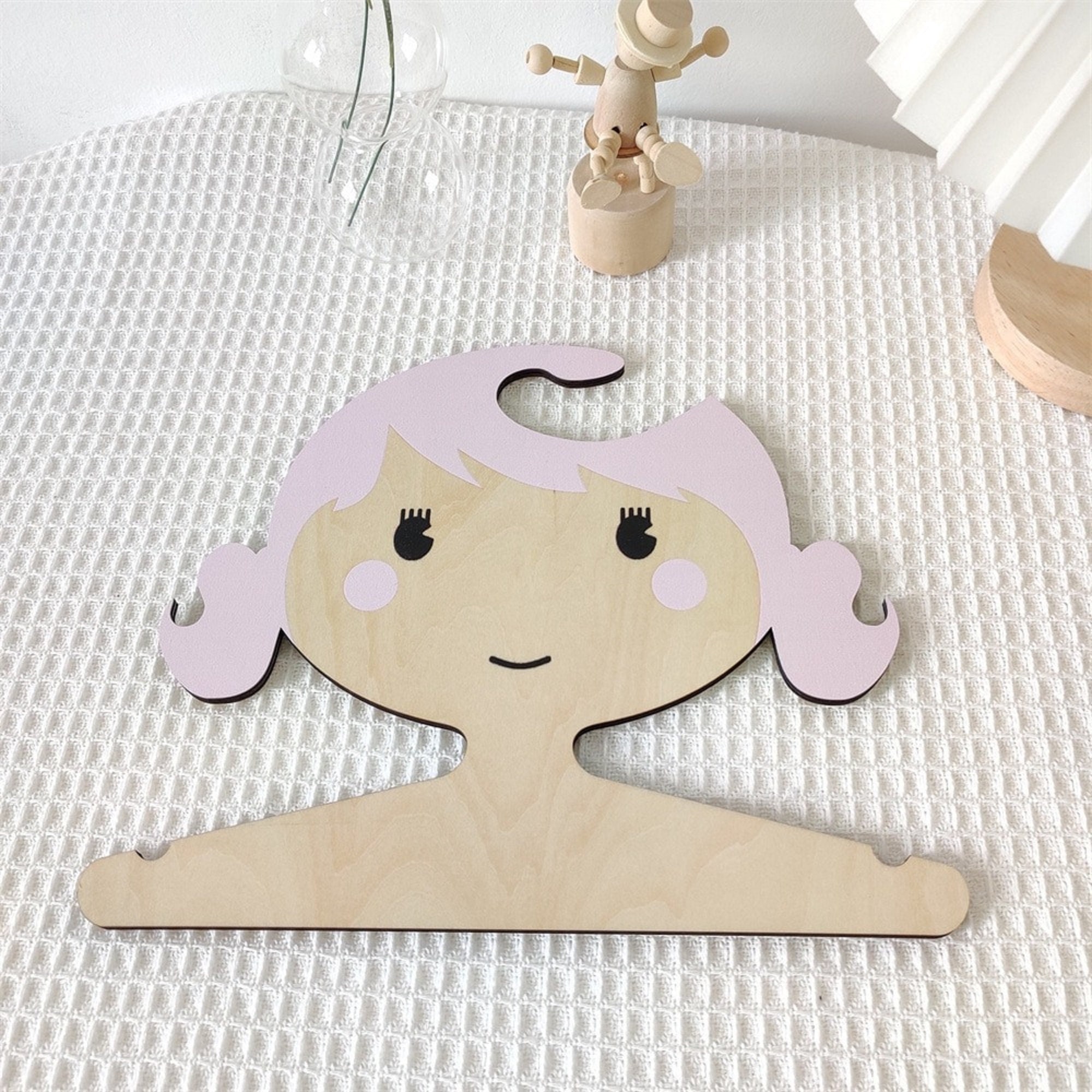 Wooden Hangers Clothes Hanger Girl Kids Baby Children's Etsy