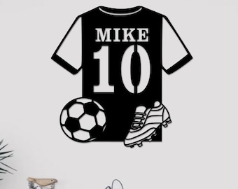 Letrero de fútbol personalizado: Arte de pared de madera personalizado