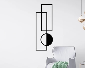 Large Contemporary Geometric Wooden Wall Art Decor for Aesthetic Living Room, Modern Wall Decoration and Hanging for Stylish Room Decor