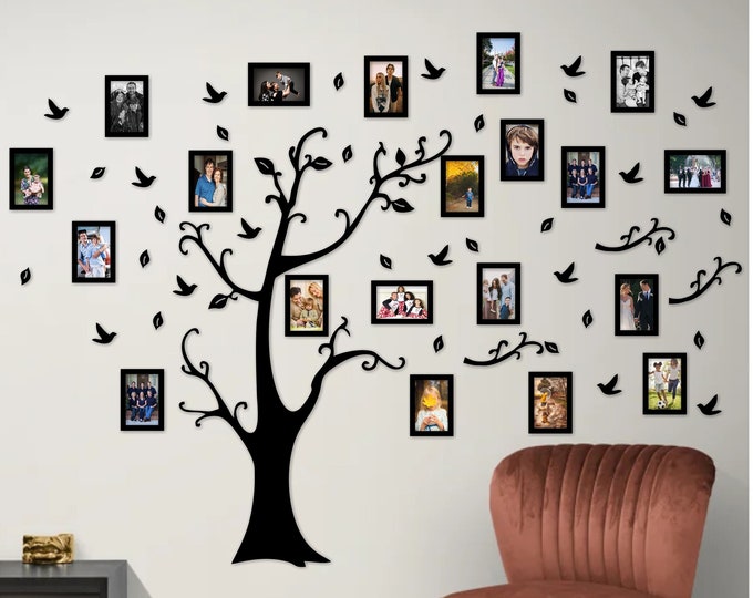 Family Tree Wall Decor | Tree Wall Art | Include 20 Frame | Family Tree Picture Frame