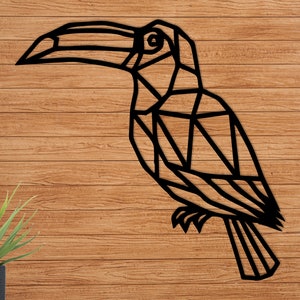 Toucan Geometric Wall Decor- Animal Wooden Wall Art - Home Nursery - Animal Safari