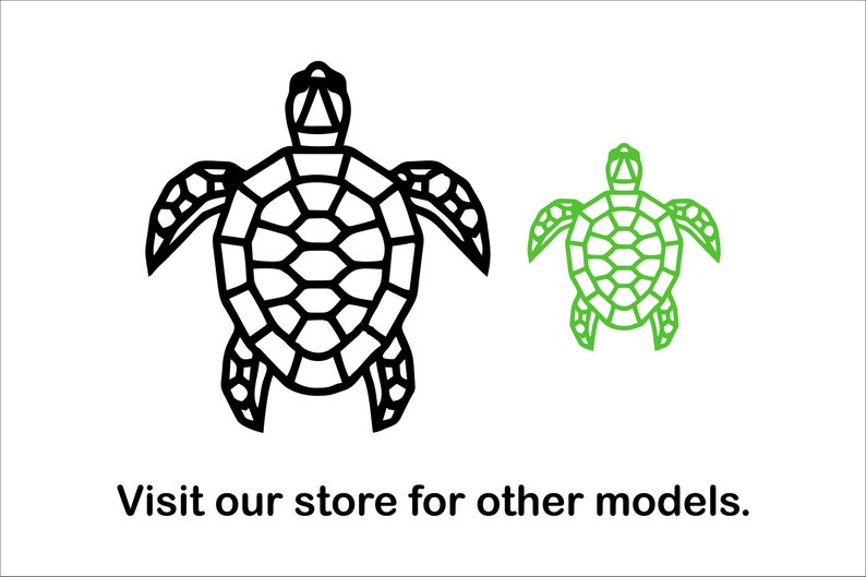 May include: Black and green line art illustrations of sea turtles. The black turtle is in the foreground and the green turtle is in the background.