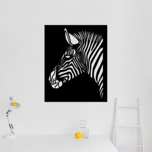 Zebra Wall Decor Wildlife Wall Art Zebra Silhouette Safari Animal Wall Hanging