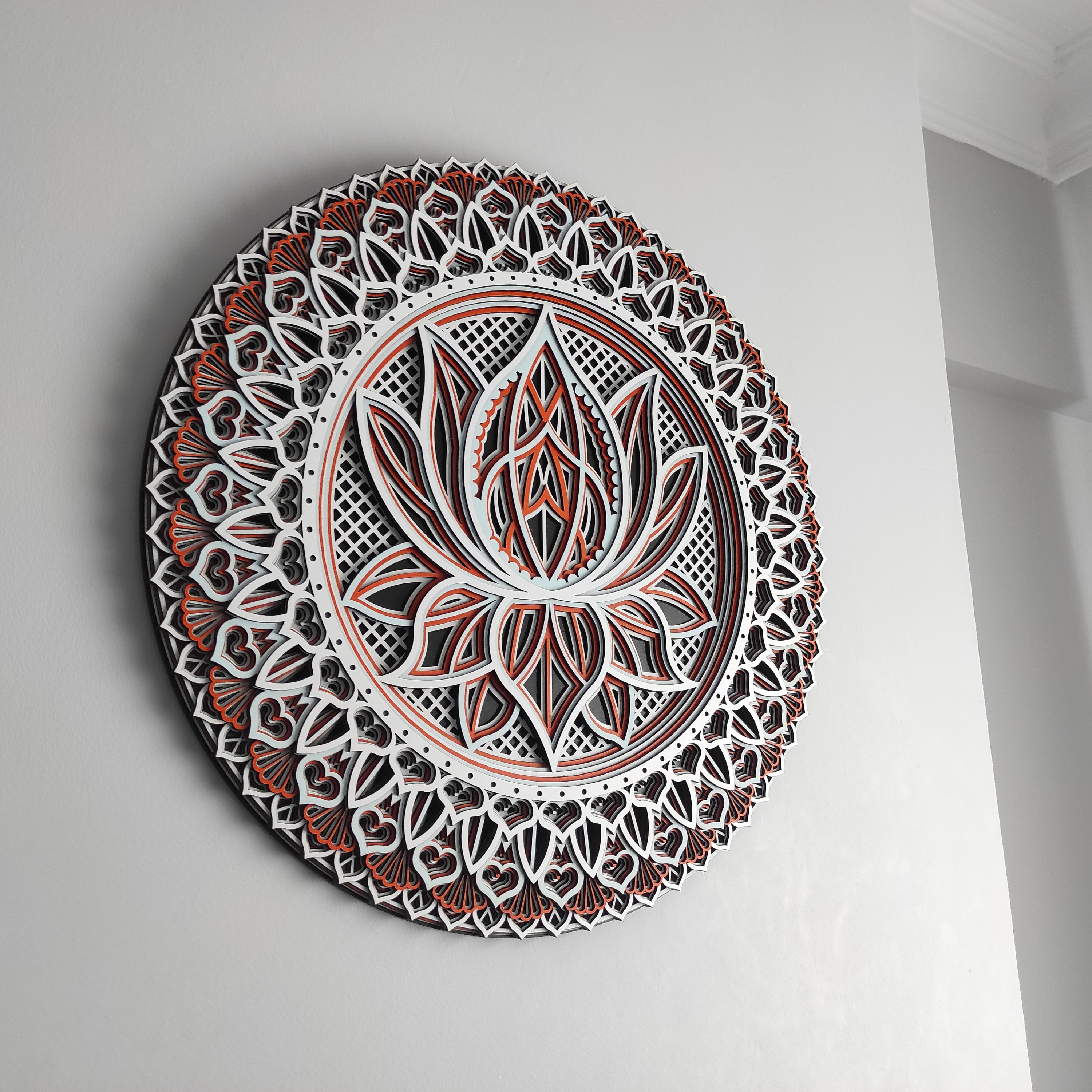 Laser Cut Lotus Flower Mandala: Spiritual Wooden Wall Art - Etsy