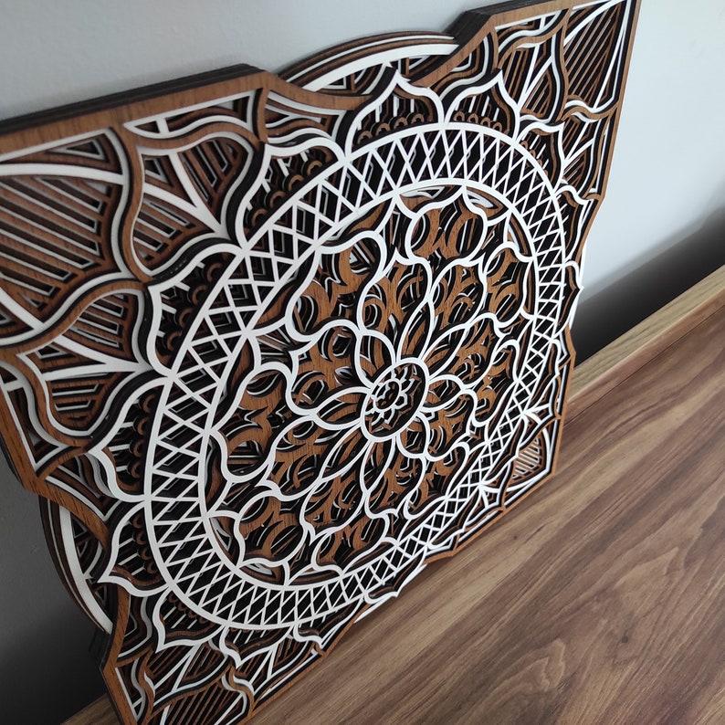 Wooden Mandala Wall Art Wall Hanging Yoga Decor Bohemian - Etsy