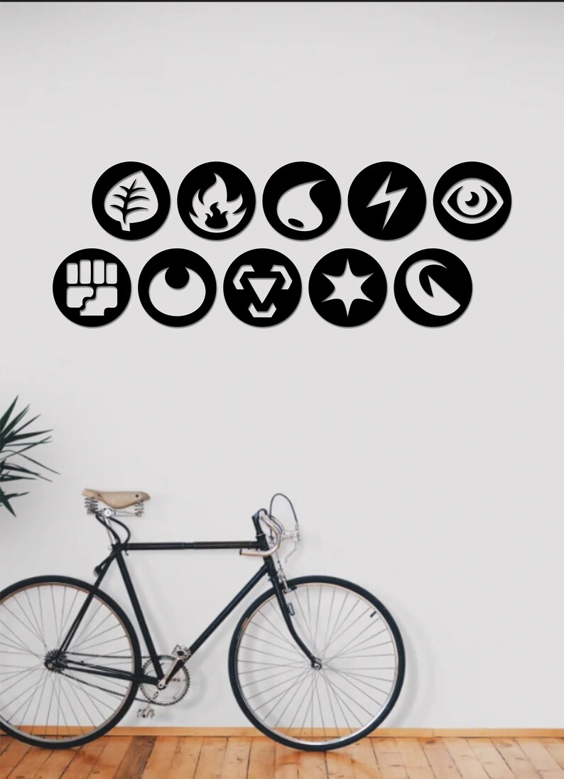 Pokemon Wood Wall Art Set of 10 Geometric Nursery Wall Decor Etsy