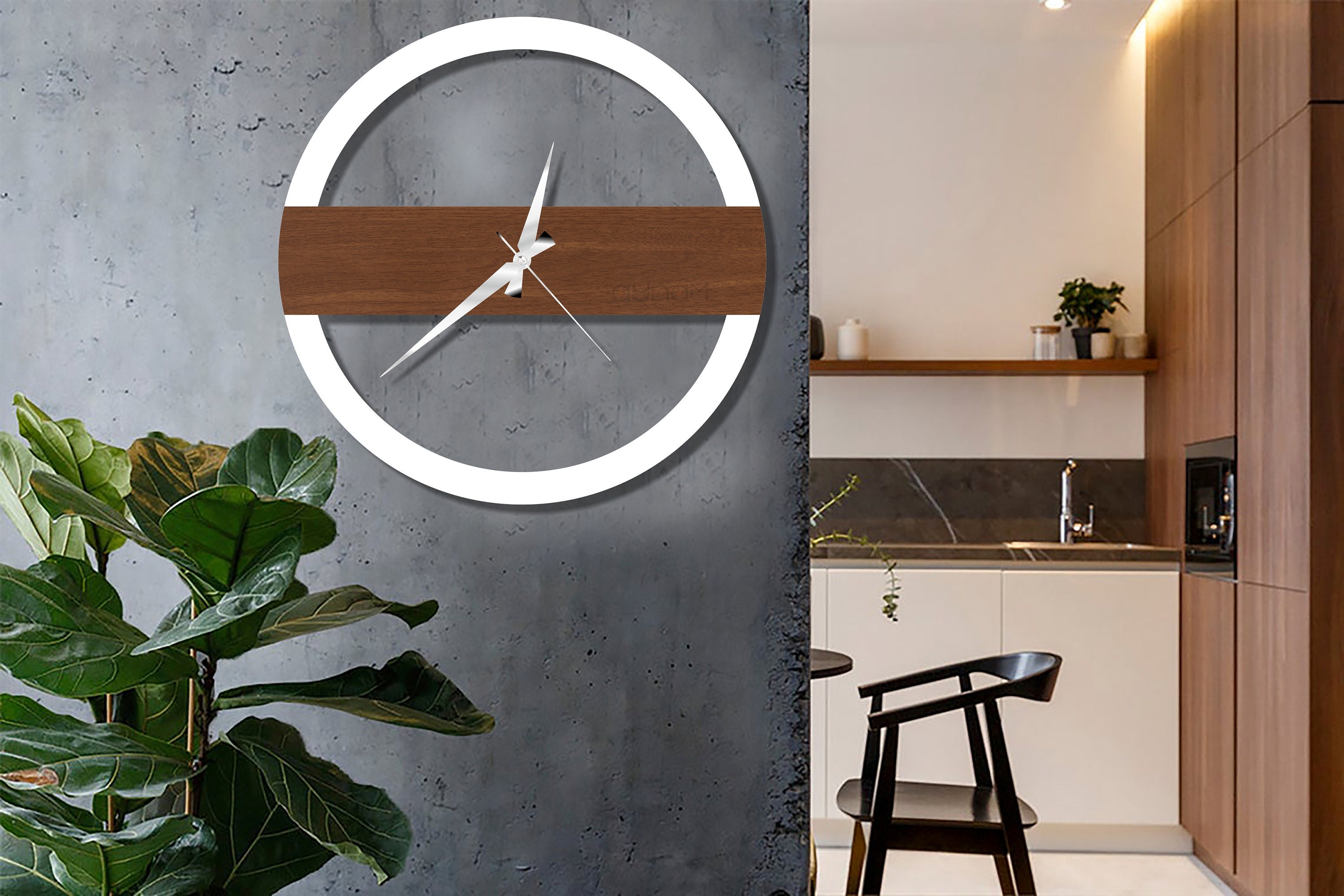 Wooden Wall Clock Large Modern Unique Clock Wall Clock for Etsy Canada