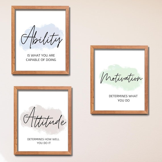 Workplace Wall Art Inspirational Quotes Wall Art Etsy