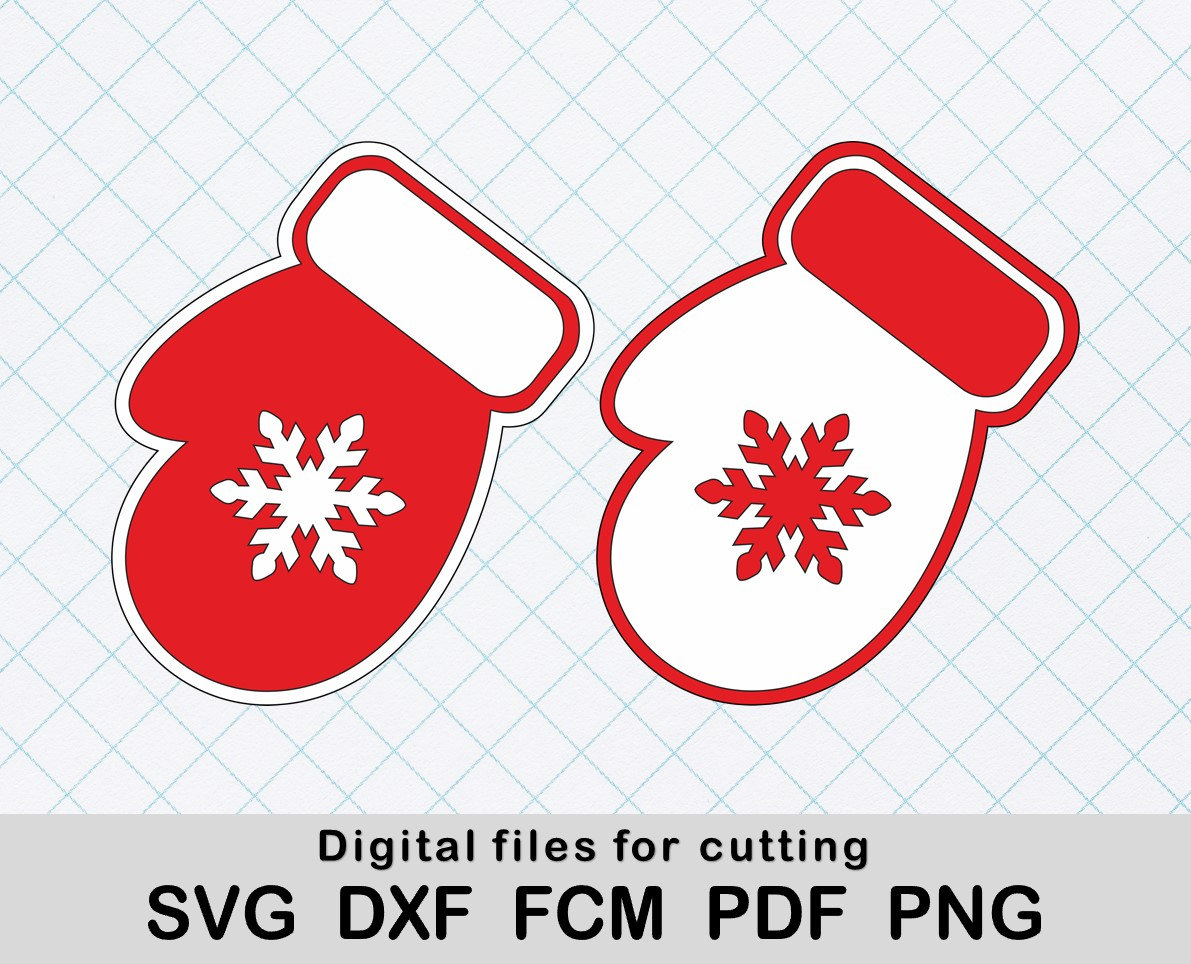 Mittens SVG Files for Cricut DIY Christmas Ornaments | Etsy