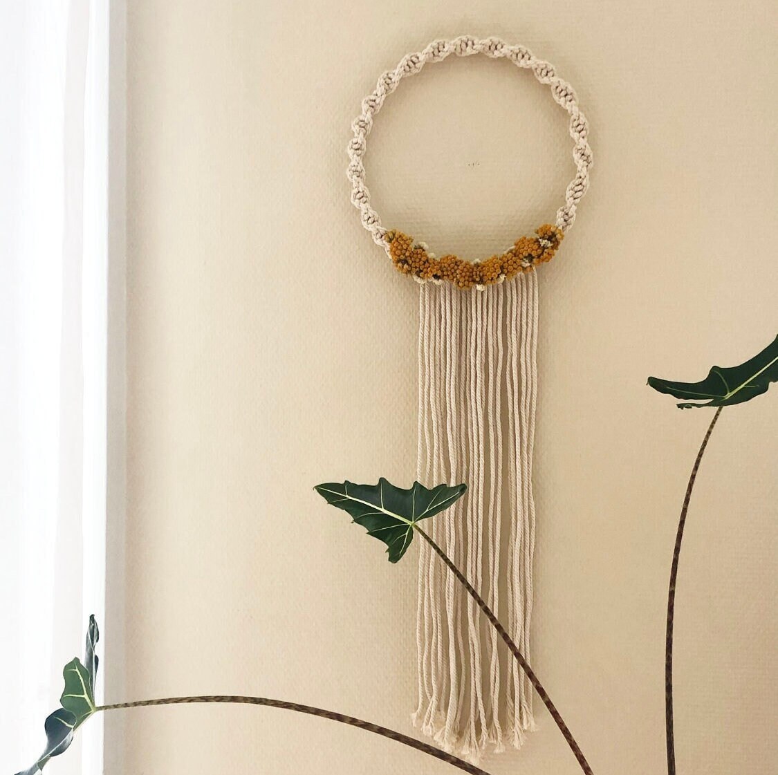 Couronne Macramé Fleurs Séchées