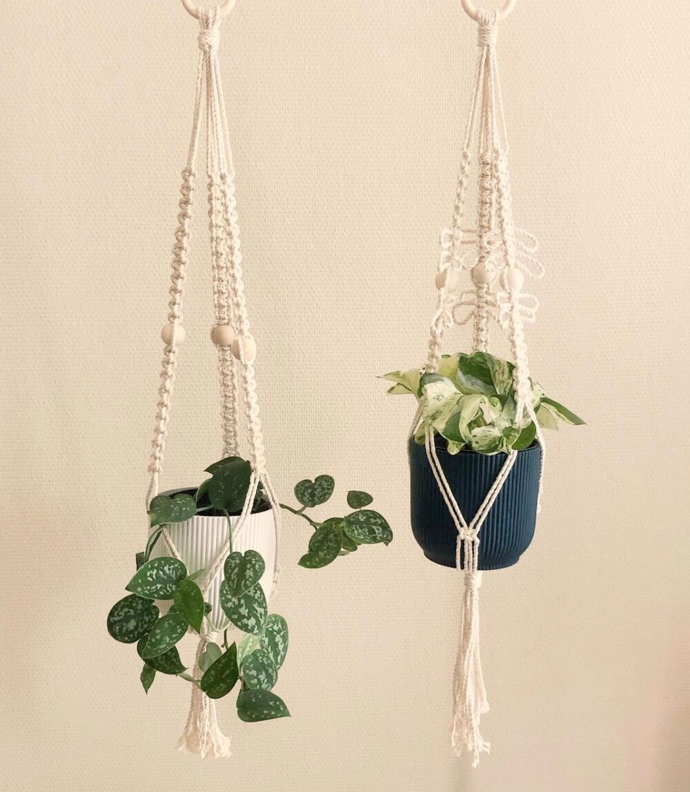 Suspension Abeille Pour Plante en Macramé