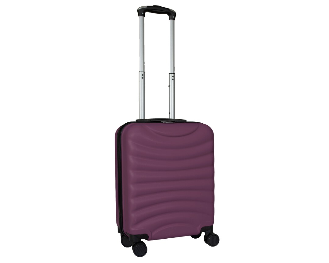 Hard Shell Cabin Bag Suitcase Lightweight 4 Wheels PC Luggage Etsy UK