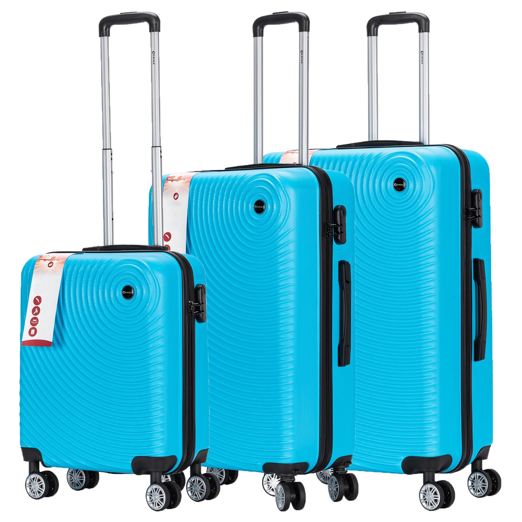 Valigia Grande Navigare Trolley Blu Rigido Tsa Abs Bagaglio