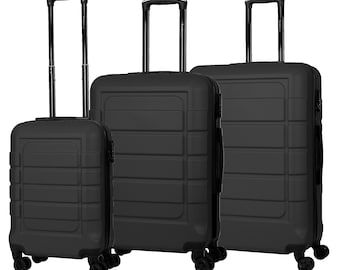 Hard Shell Suitcase with 4 Spinner Wheels Travel Luggage Black