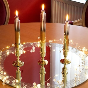 Handmade Glass Oil Lamps, Awe Set Opaque/matte Gold