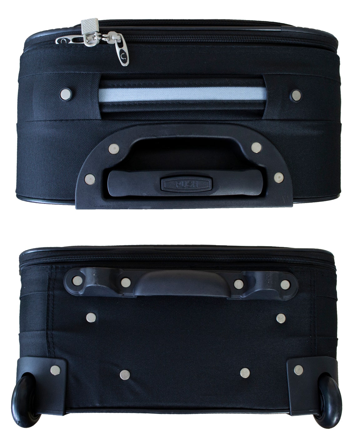 Lightweight 2 Wheel Soft Case Suitcase Travel Luggage Grey & Etsy UK