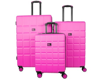 Hard Shell Suitcase with 4 Spinner Wheels Travel Luggage Pink