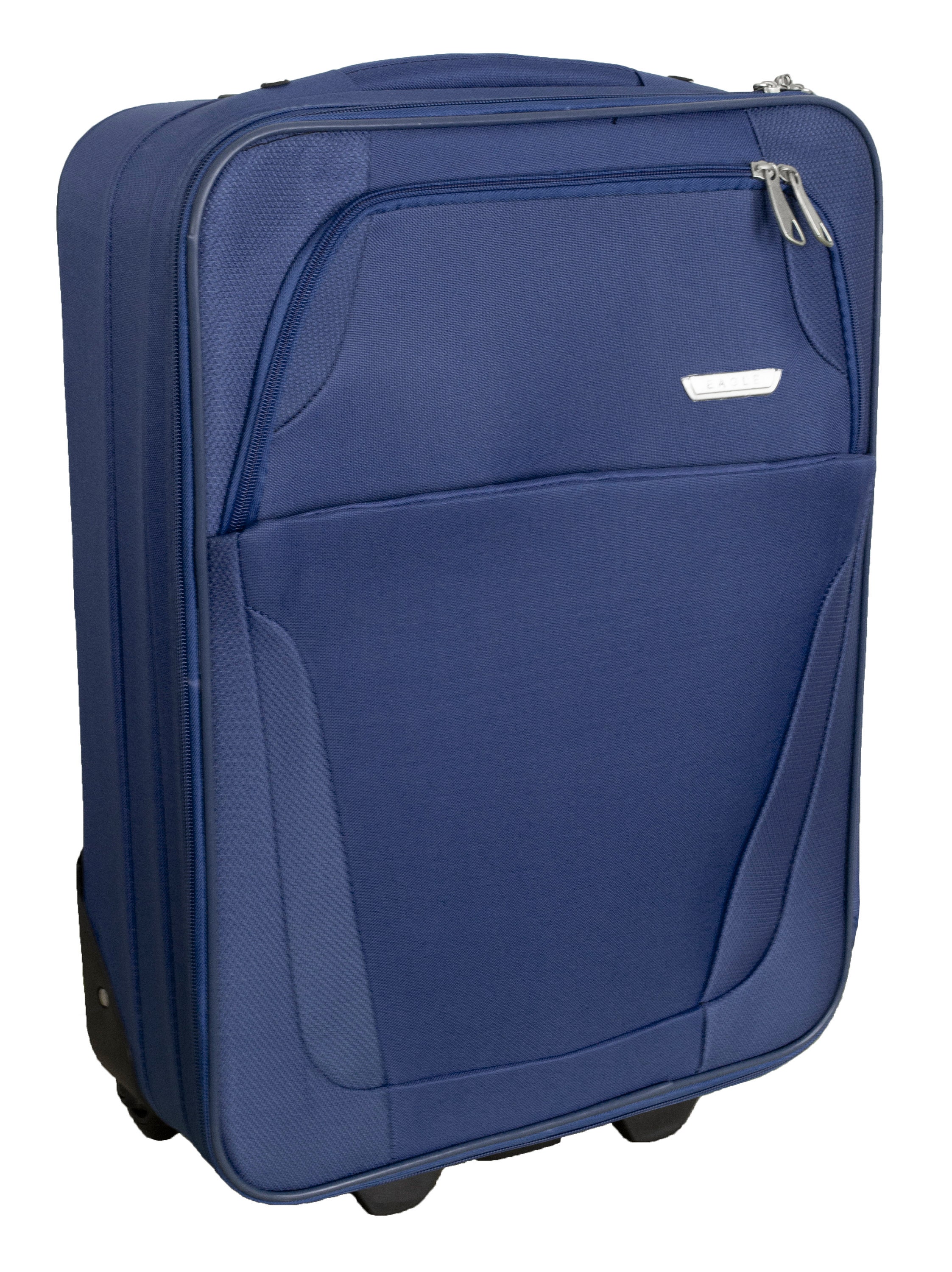2 Wheels Lightweight Cabin Size Suitcase Carry On Luggage Navy Etsy