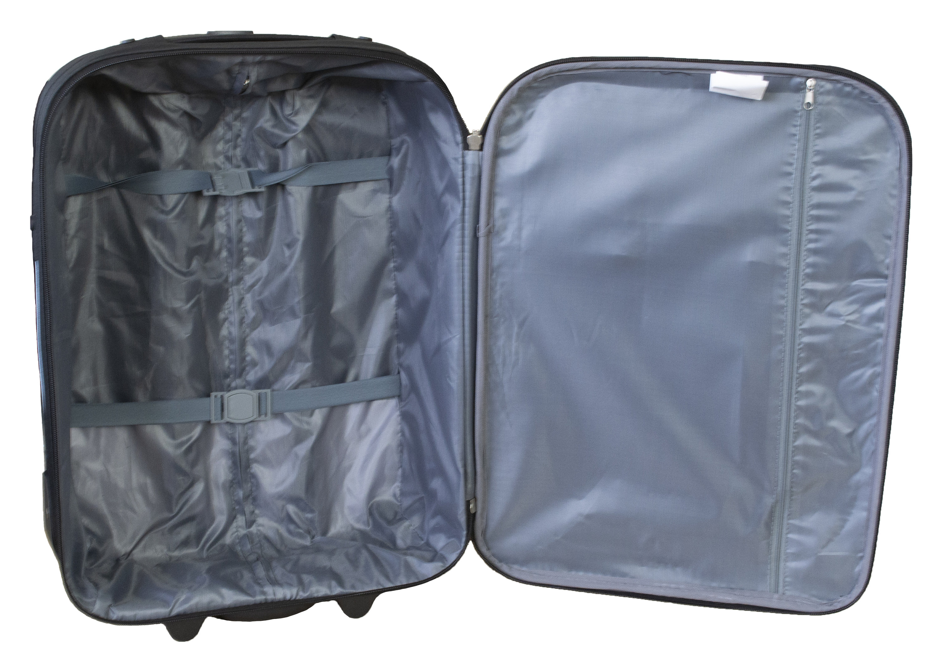 Lightweight 2 Wheel Soft Case Suitcase Travel Luggage Grey & Etsy UK