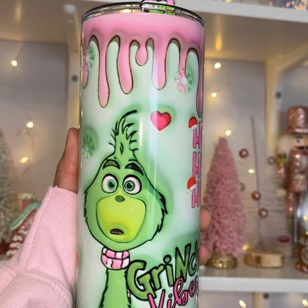 Mean one vives/In my christmas era 20 oz stainless steel tumbler/ Pink Christmas mean one tumbler