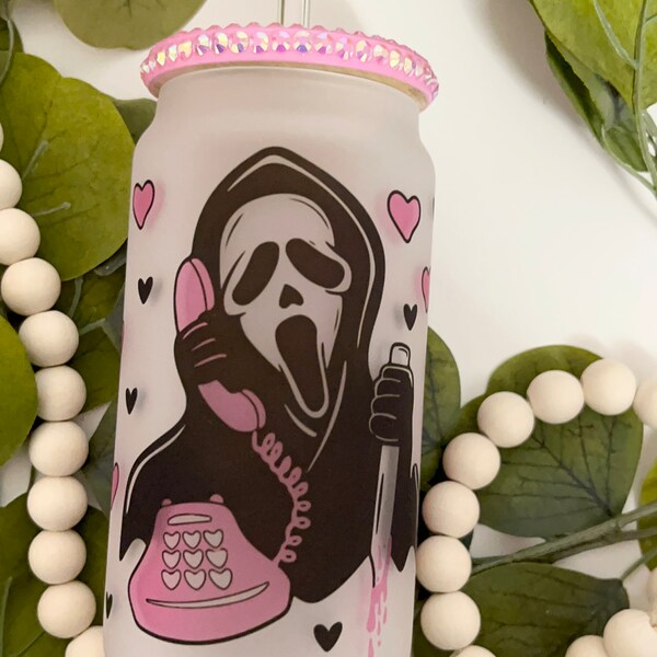 Ghostface glass cup