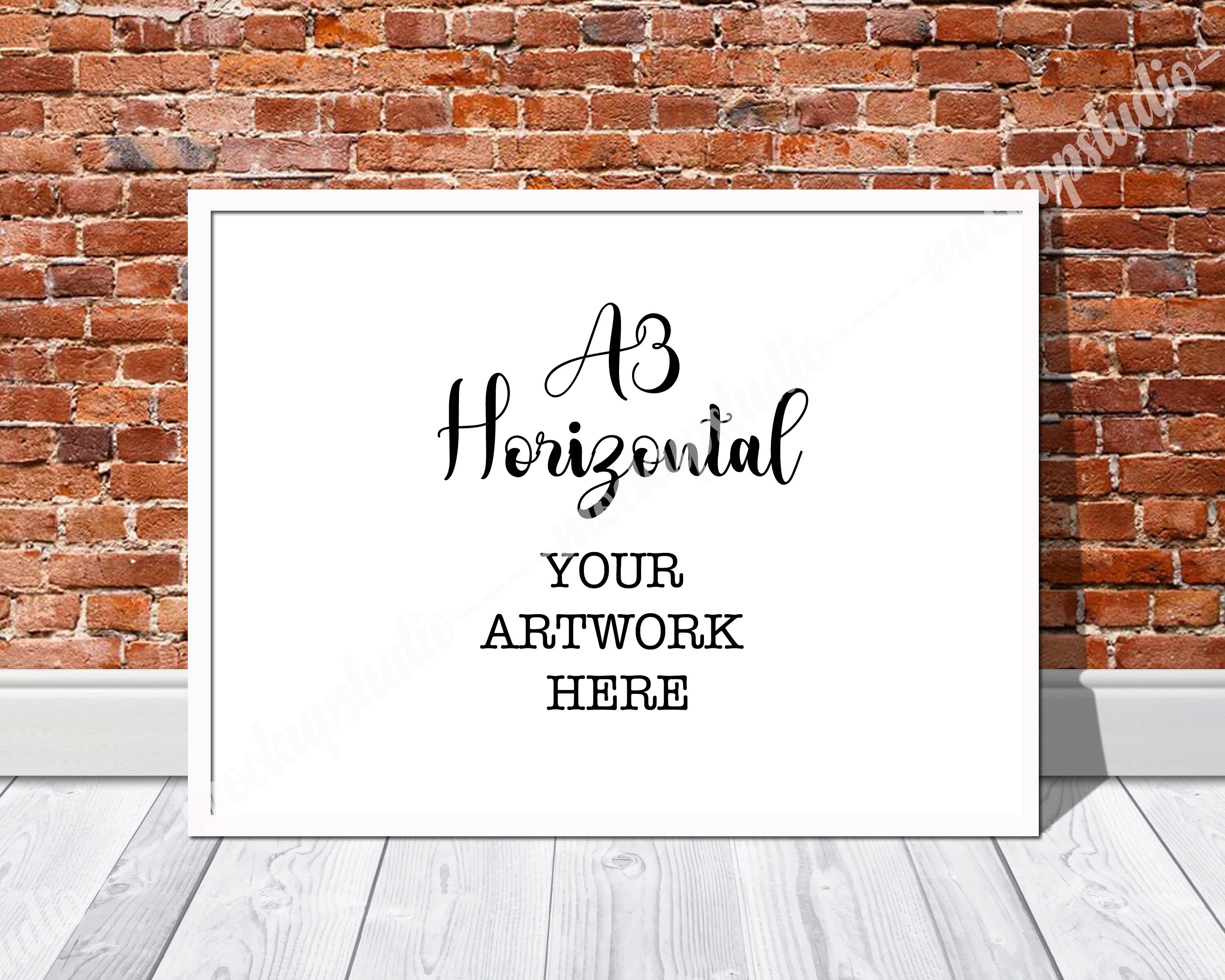Download Photo Mockup A3 / A4 Landscape Horizontal Instant Download | Etsy