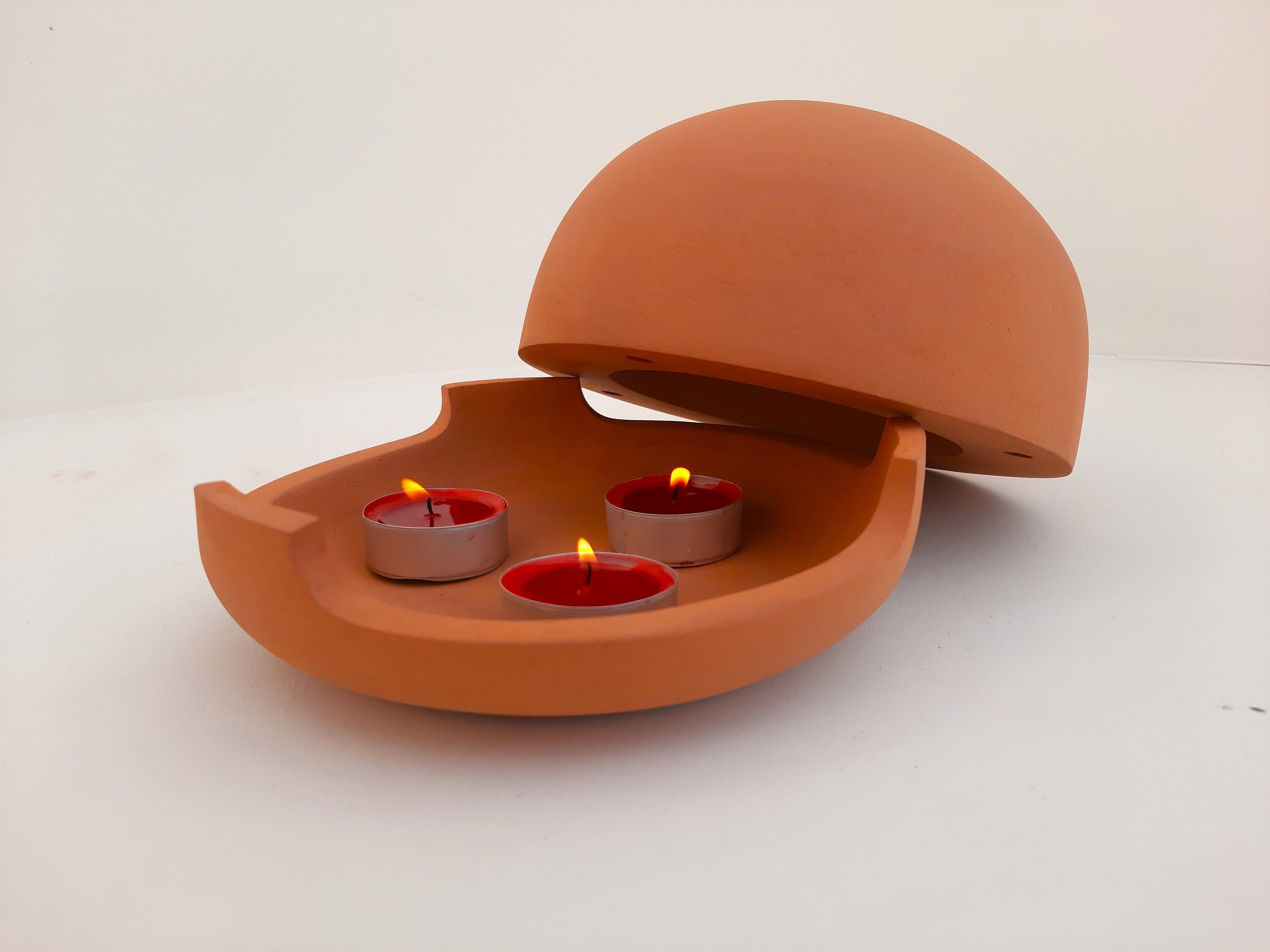 Kandy Handmade Mini Ceramic Heater Terra Cotta Heater Clay Pot Heater