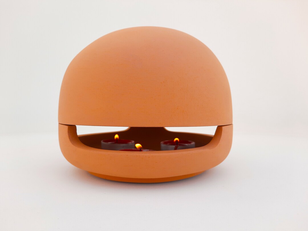 Kandy Handmade Mini Ceramic Heater Terra Cotta Heater Clay Pot Heater Tea Light Candle Room